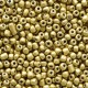 Glas rocailles kralen 11/0 (2mm) Metallic brass gold